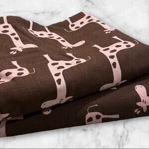 Premier Prints Pink Giraffe Custom Made Curtain Panels 2-Pack